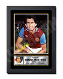 DENNIS MORTIMER Limited Edition Football Player Signed Print - Football
