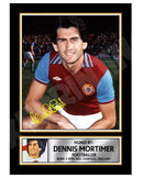 DENNIS MORTIMER Limited Edition Football Player Signed Print - Football