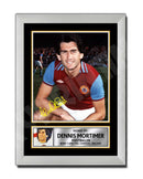 DENNIS MORTIMER Limited Edition Football Player Signed Print - Football