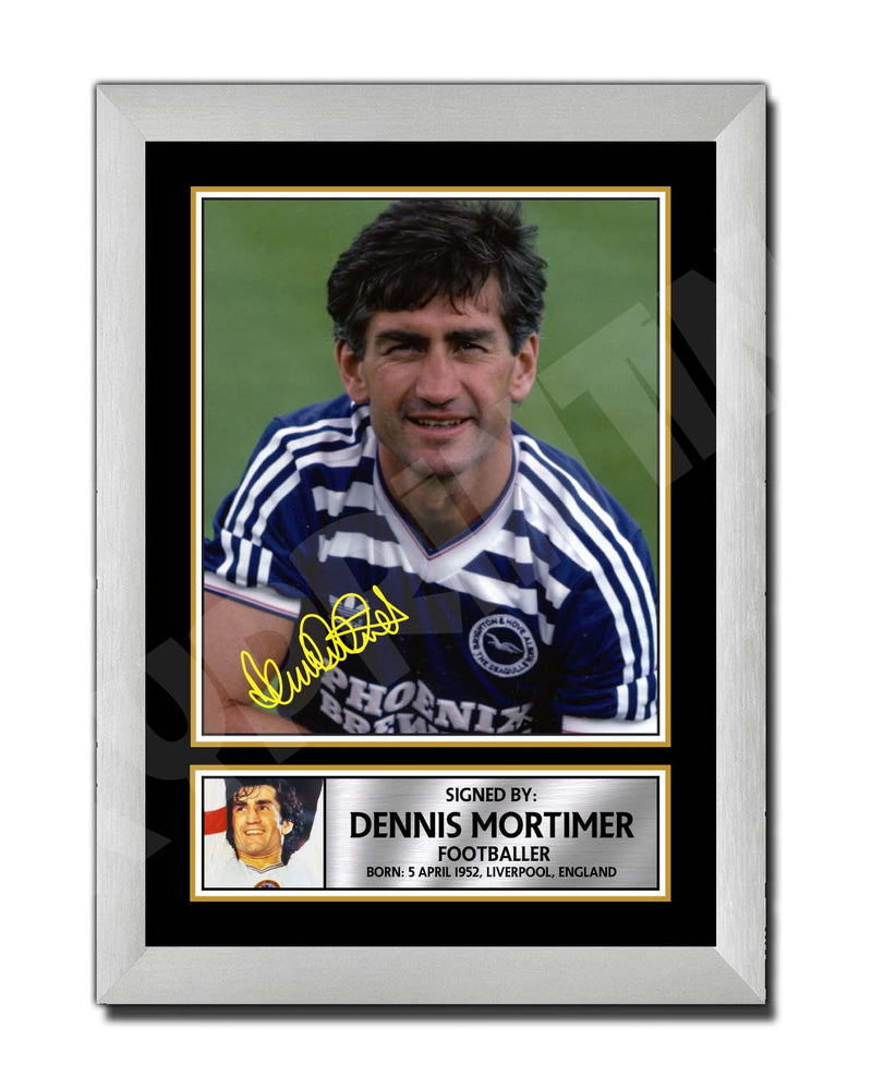 DENNIS MORTIMER 2 Limited Edition Football Player Signed Print - Football