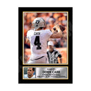 DEREK CARR 2 Limited Edition Football Signed Print - American Footballer