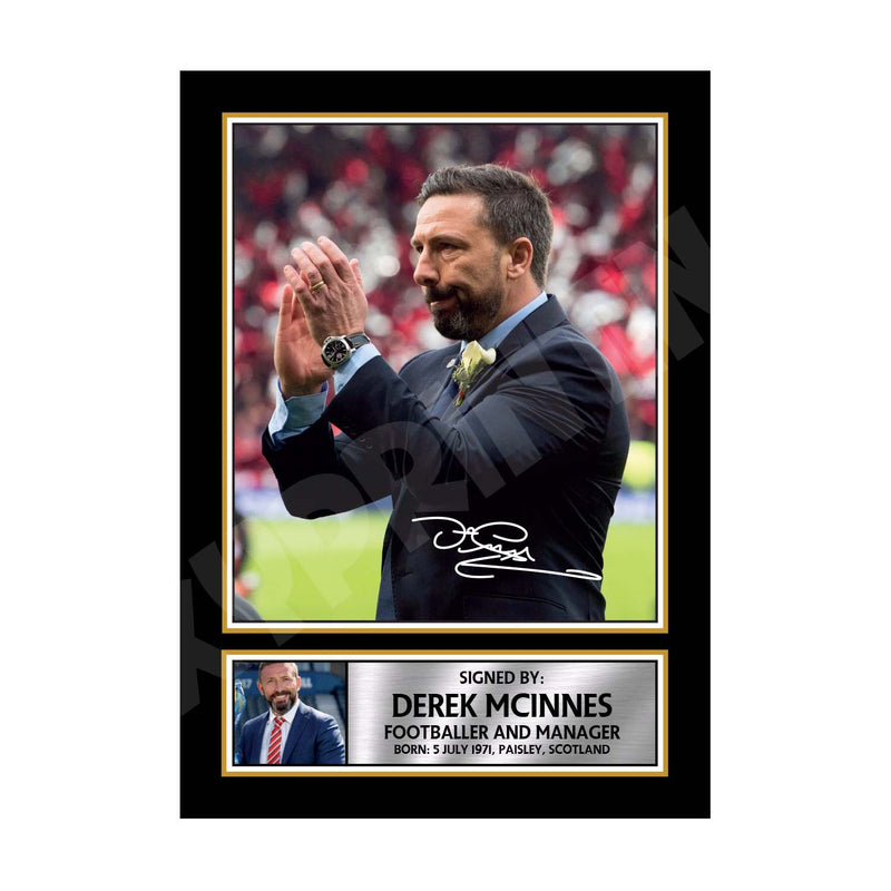 DEREK McINNES 2 Limited Edition Football Player Signed Print - Football