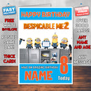 DESPICABLE ME BM2 THEME INSPIRED Style PERSONALISED Kids Adult FUNNY Birthday Card