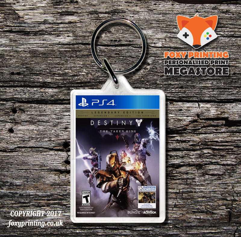 DESTINY THE TAKEN KING PS4 Game Inspired Retro Gaming Keyring