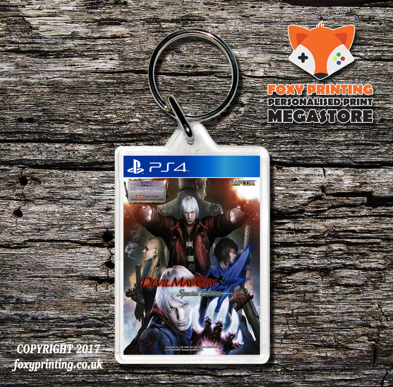 DEVIL MAY CRY SPECIAL EDITION PS4 Game Inspired Retro Gaming Keyring