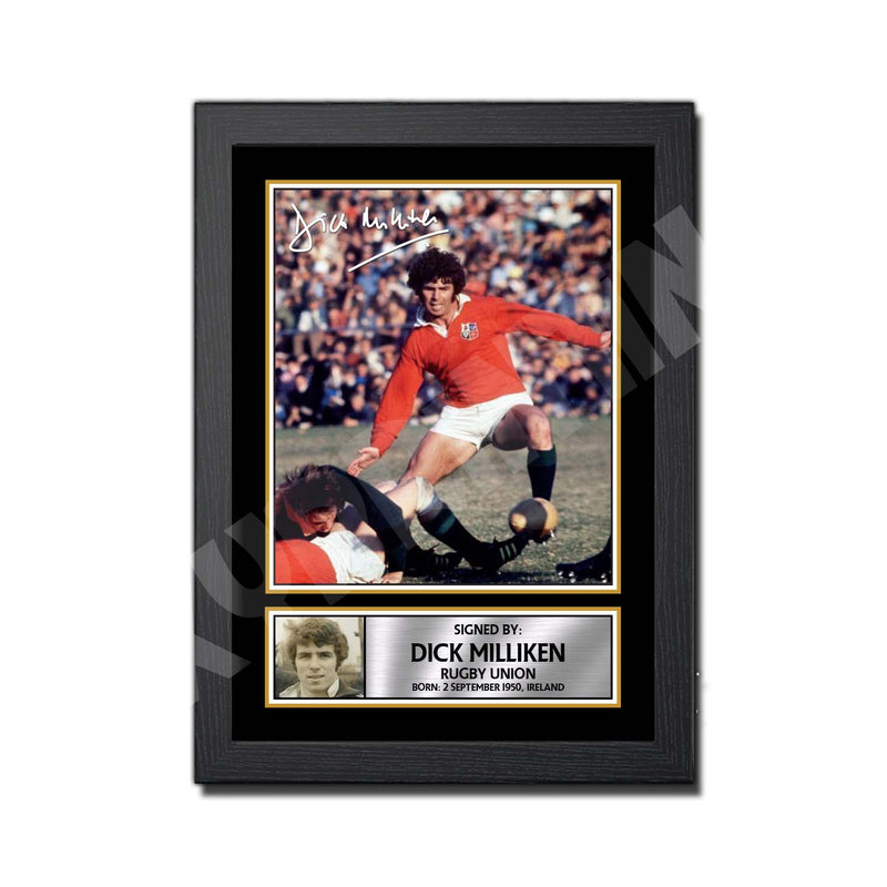 DICK MILLIKEN 1 Limited Edition Rugby Player Signed Print - Rugby