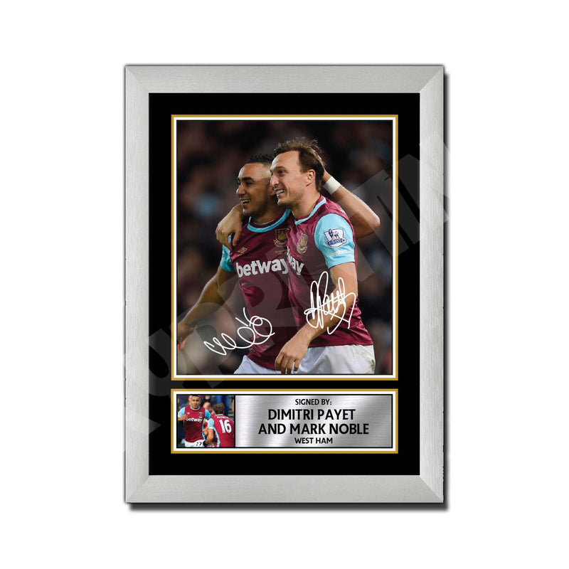 DIMITRI PAYET _ MARK NOBLE 2 Limited Edition Football Player Signed Print - Football
