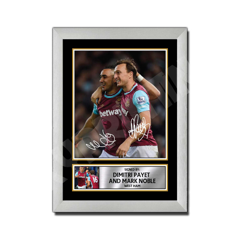 DIMITRI PAYET _ MARK NOBLE 2 Limited Edition Football Player Signed Print - Football