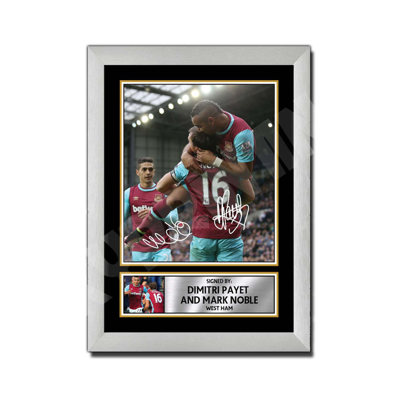 DIMITRI PAYET _ MARK NOBLE (1) Limited Edition Football Player Signed Print - Football