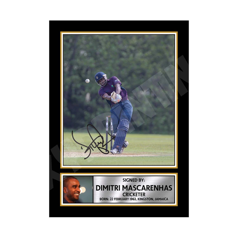 DIMI MASCARENHAS Limited Edition Cricketer Signed Print - Cricket Player