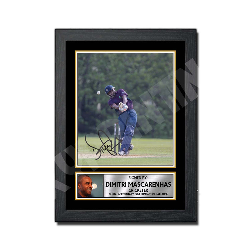 DIMI MASCARENHAS Limited Edition Cricketer Signed Print - Cricket Player