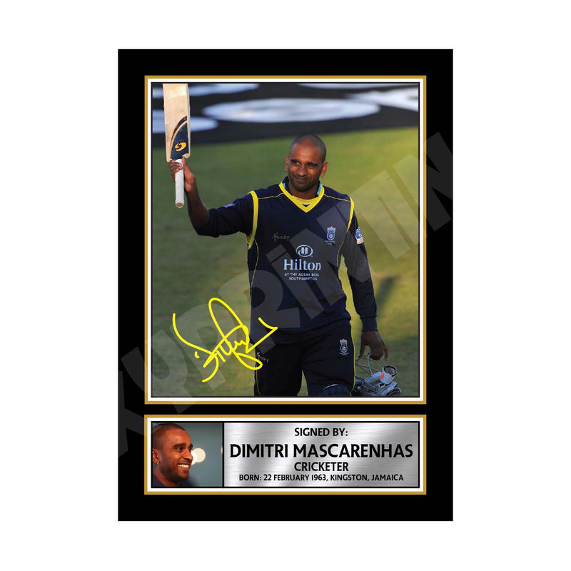 DIMI MASCARENHAS 2 Limited Edition Cricketer Signed Print - Cricket Player