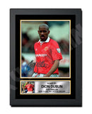 DION DUBLIN 2 Limited Edition Football Player Signed Print - Football