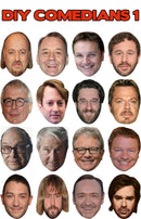 DIY COMEDIANS Celebrity Comedian Face Mask FANCY DRESS BIRTHDAY PARTY FUN STAG HEN