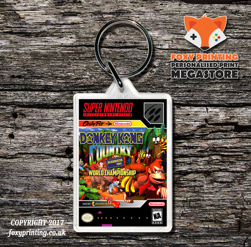 DKC Blockbuster World Championships Game Inspired Retro Gaming Keyring