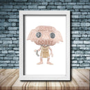 Personalised Dobby Word Art Poster Print - Inspired By Pop Figures