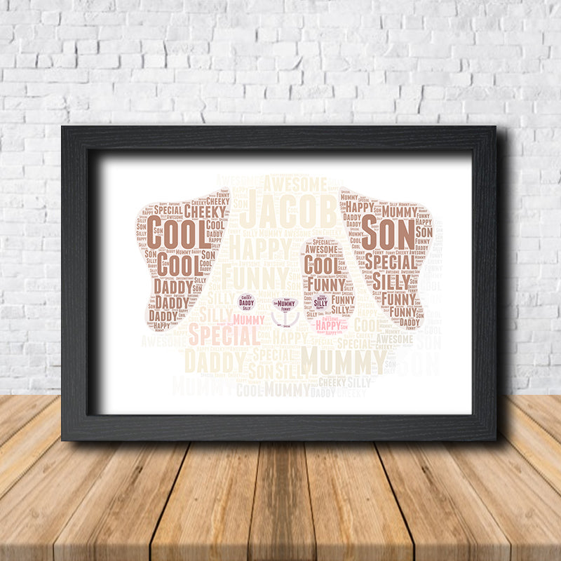 Personalised Dog 1 Word Art Poster Print