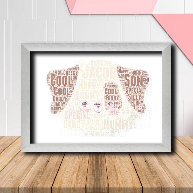 Personalised Dog 1 Word Art Poster Print