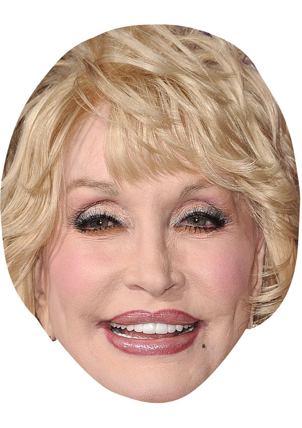 DOLLY PARTON JB - Music Star Fancy Dress Cardboard Celebrity Party Face Mask