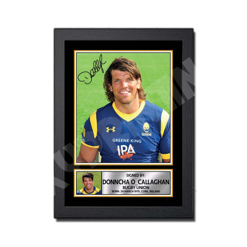 DONNCHA O_CALLAGHAN 1 Limited Edition Rugby Player Signed Print - Rugby