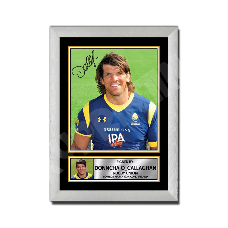 DONNCHA O_CALLAGHAN 1 Limited Edition Rugby Player Signed Print - Rugby