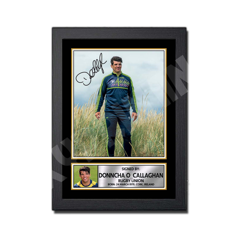 DONNCHA O_CALLAGHAN 2 Limited Edition Rugby Player Signed Print - Rugby