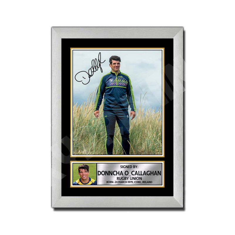 DONNCHA O_CALLAGHAN 2 Limited Edition Rugby Player Signed Print - Rugby