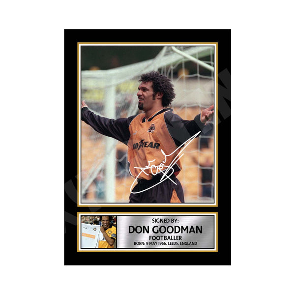 DON GOODMAN Football Player Printed Signature Print