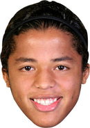 DOS SANTOS Barcelona Footballer Celebrity Face Mask Fancy Dress Cardboard Costume Mask