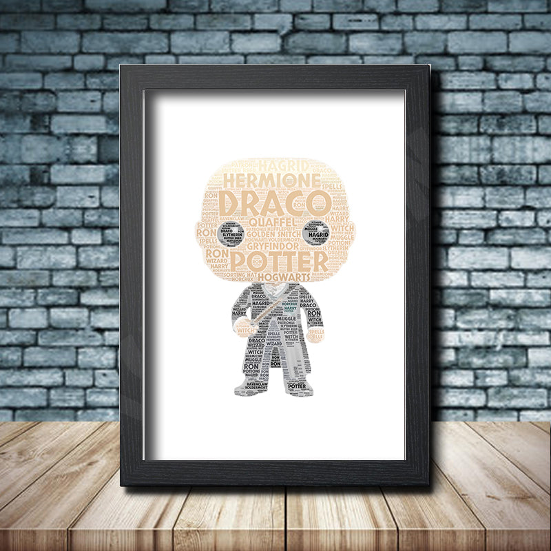 Personalised Draco Word Art Poster Print - Inspired By Pop Figures