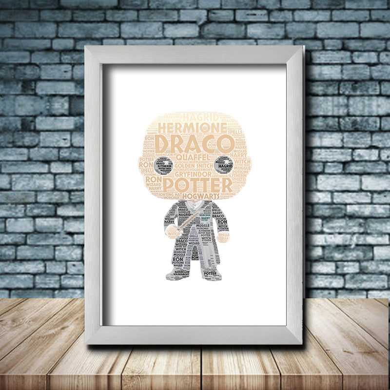 Personalised Draco Word Art Poster Print - Inspired By Pop Figures