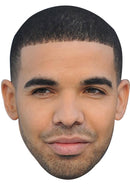 DRAKE 01 JB - Music Star Fancy Dress Cardboard Celebrity Party Face Mask