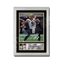 DREW BREES 2 Limited Edition Football Signed Print - American Footballer