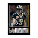 DREW BREES (1) Limited Edition Football Signed Print - American Footballer