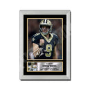 DREW BREES (1) Limited Edition Football Signed Print - American Footballer