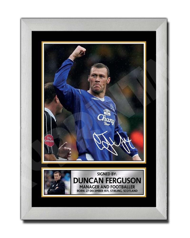 DUNCAN FERGUSON Limited Edition Football Player Signed Print - Football
