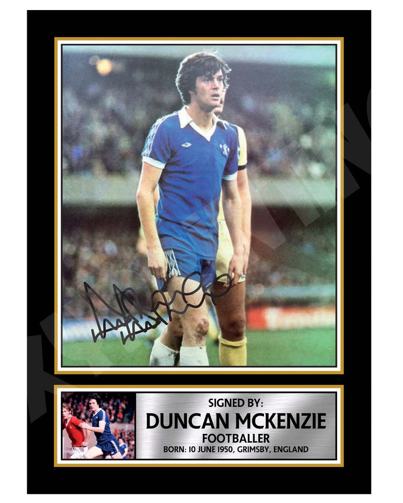 DUNCAN MCKENZIE 2 Limited Edition Football Player Signed Print - Football