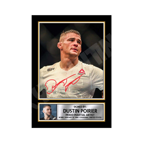 DUSTIN POIRIER MMA Wrestler Printed Signature Print – MMA Wrestling