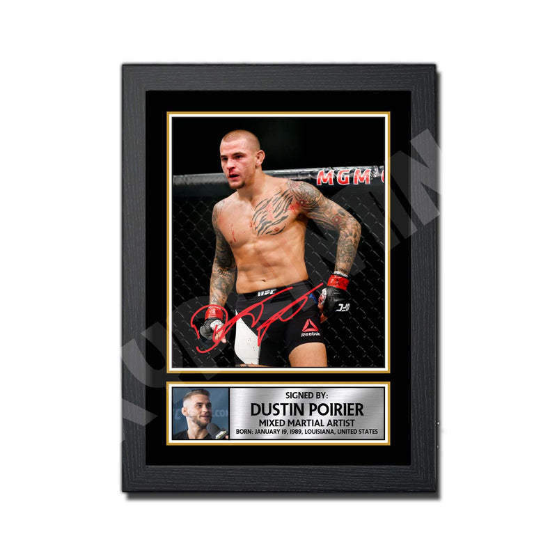 DUSTIN POIRIER 2 Limited Edition MMA Wrestler Signed Print - MMA Wrestling