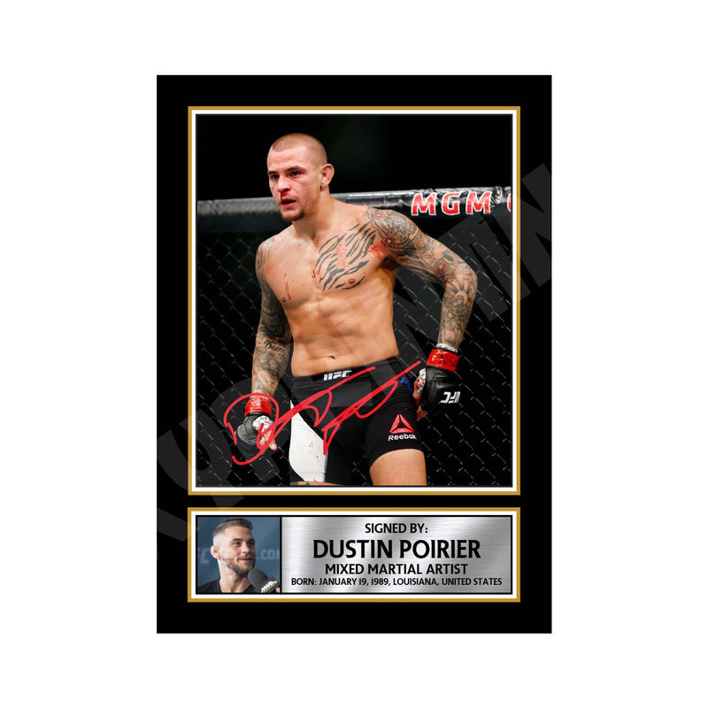 DUSTIN POIRIER 2 Limited Edition MMA Wrestler Signed Print - MMA Wrestling