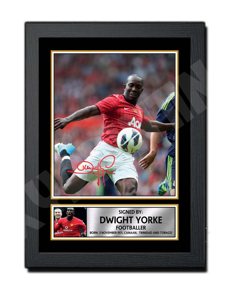 DWIGHT YORKE Limited Edition Football Player Signed Print - Football
