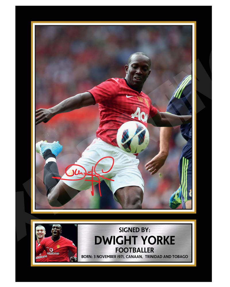 DWIGHT YORKE Limited Edition Football Player Signed Print - Football