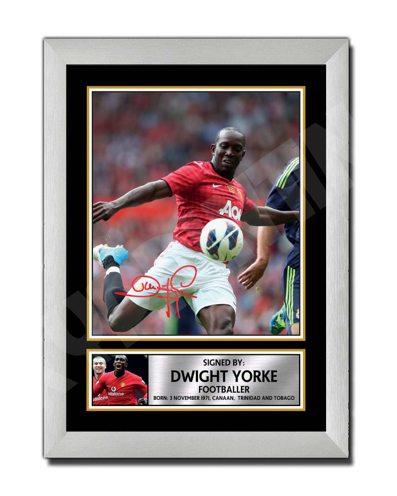 DWIGHT YORKE Limited Edition Football Player Signed Print - Football