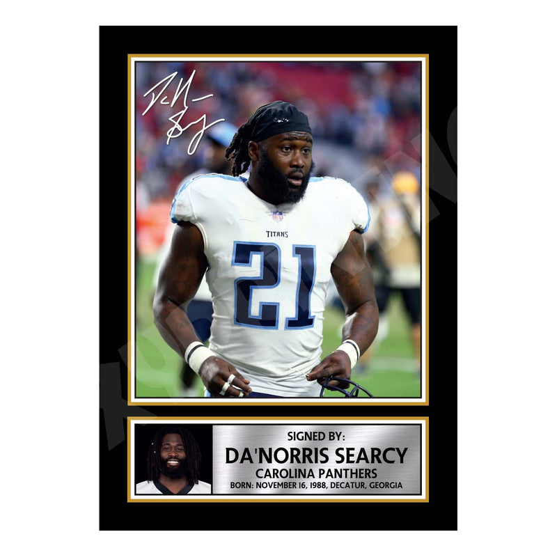 Da'Norris Searcy 1 Limited Edition Football Signed Print - American Footballer