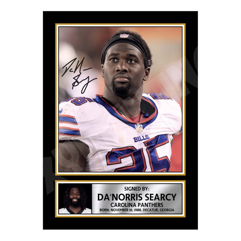 Da'Norris Searcy 2 Limited Edition Football Signed Print - American Footballer