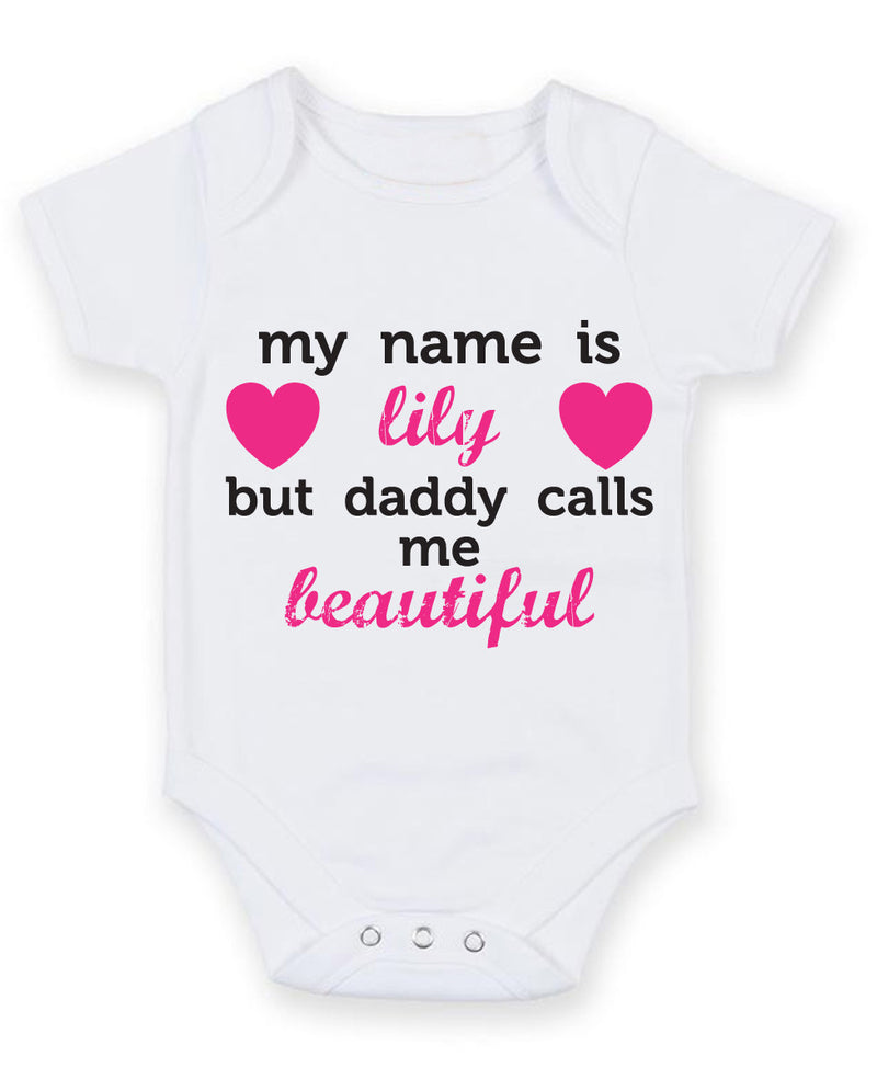 Daddy Calls Me Beautiful Baby Grow Bodysuit