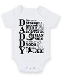 Daddy You Are As Strong As Wookie Personalised Baby Boy Girl Unisex Short Sleeve Bodysuit
