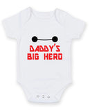 Daddy's Big Hero Printed Baby Grow Bodysuit Boy Girl Unisex Gift