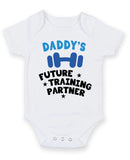 Daddy's Future Training Partner Personalised Baby Boy Girl Unisex Short Sleeve Bodysuit