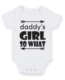 Daddy's Girl So What Personalised Baby Boy Girl Unisex Short Sleeve Bodysuit